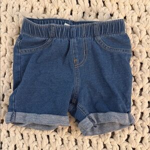 Cat & Jack Blue Knit Roll-Cuff Shorts